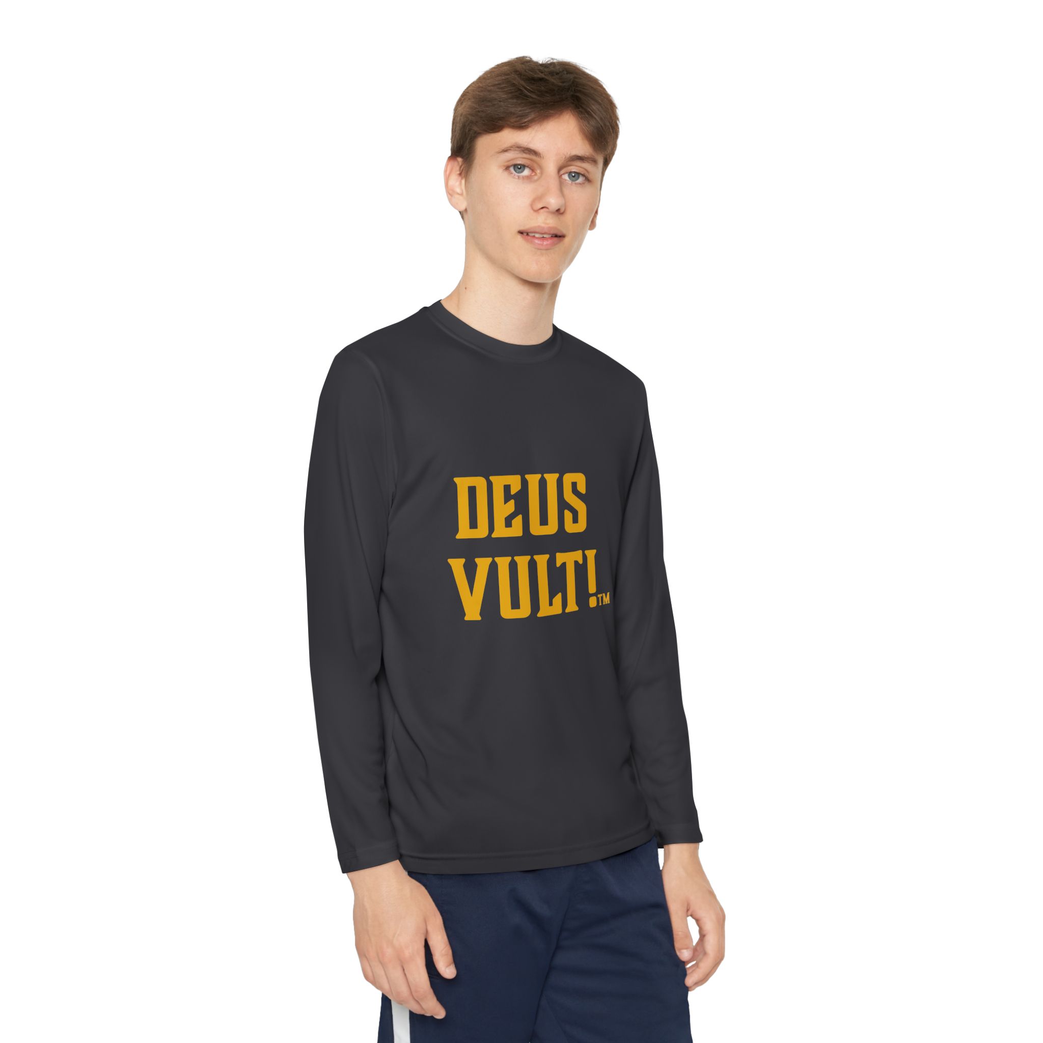 Youth Long Sleeve Tee — "DEUS VULT" Catholic/My Remnant Army Graphic - Image 15