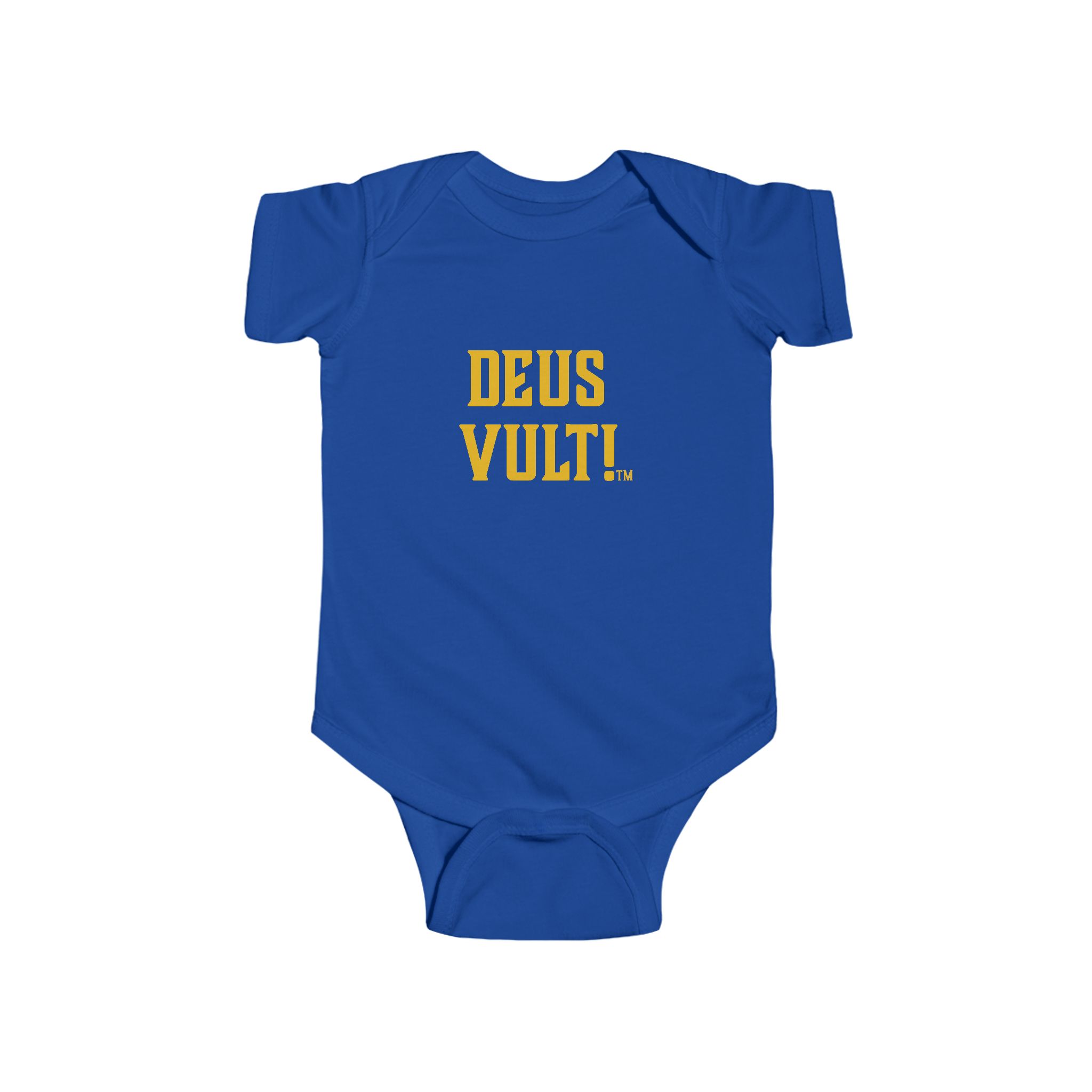 Infant Bodysuit — "Deus Vult" Gold Graphic Baby Onesie - Image 13