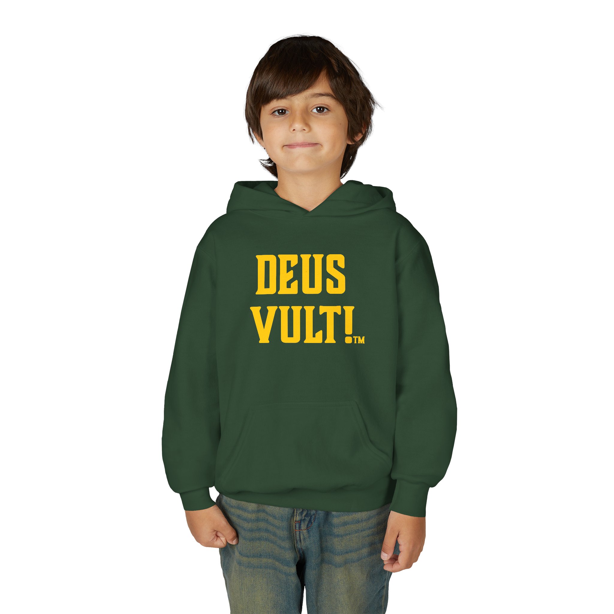 Youth Hoodie — "Deus Vult" Religious Graphic Pullover - Image 23