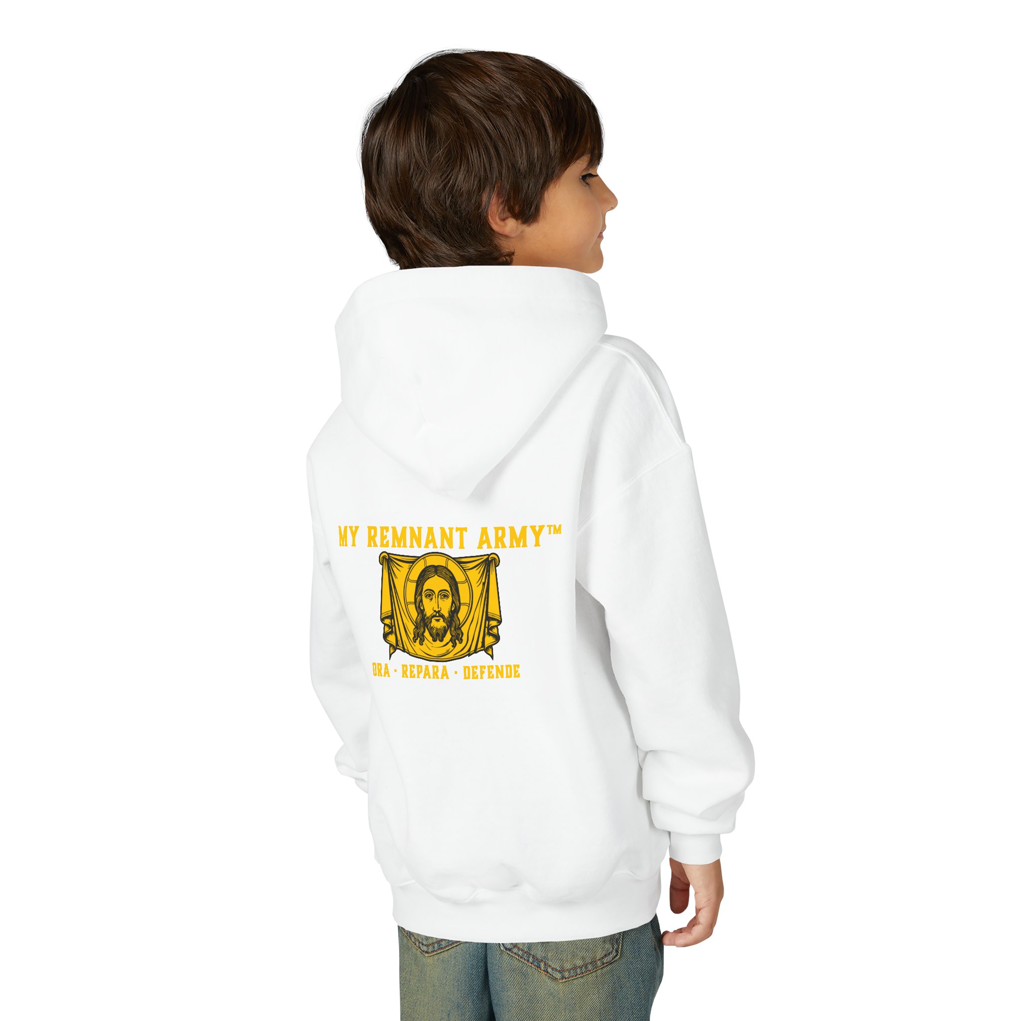 Youth Hoodie — "Deus Vult" Religious Graphic Pullover - Image 4