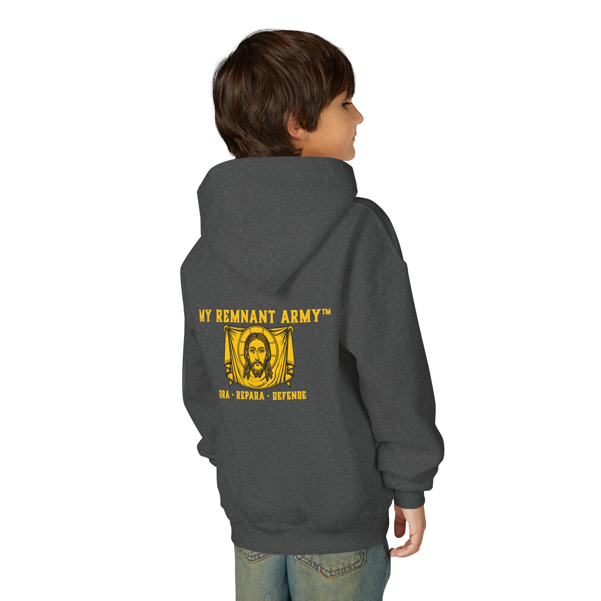 Youth Hoodie — "Deus Vult" Religious Graphic Pullover - Image 28