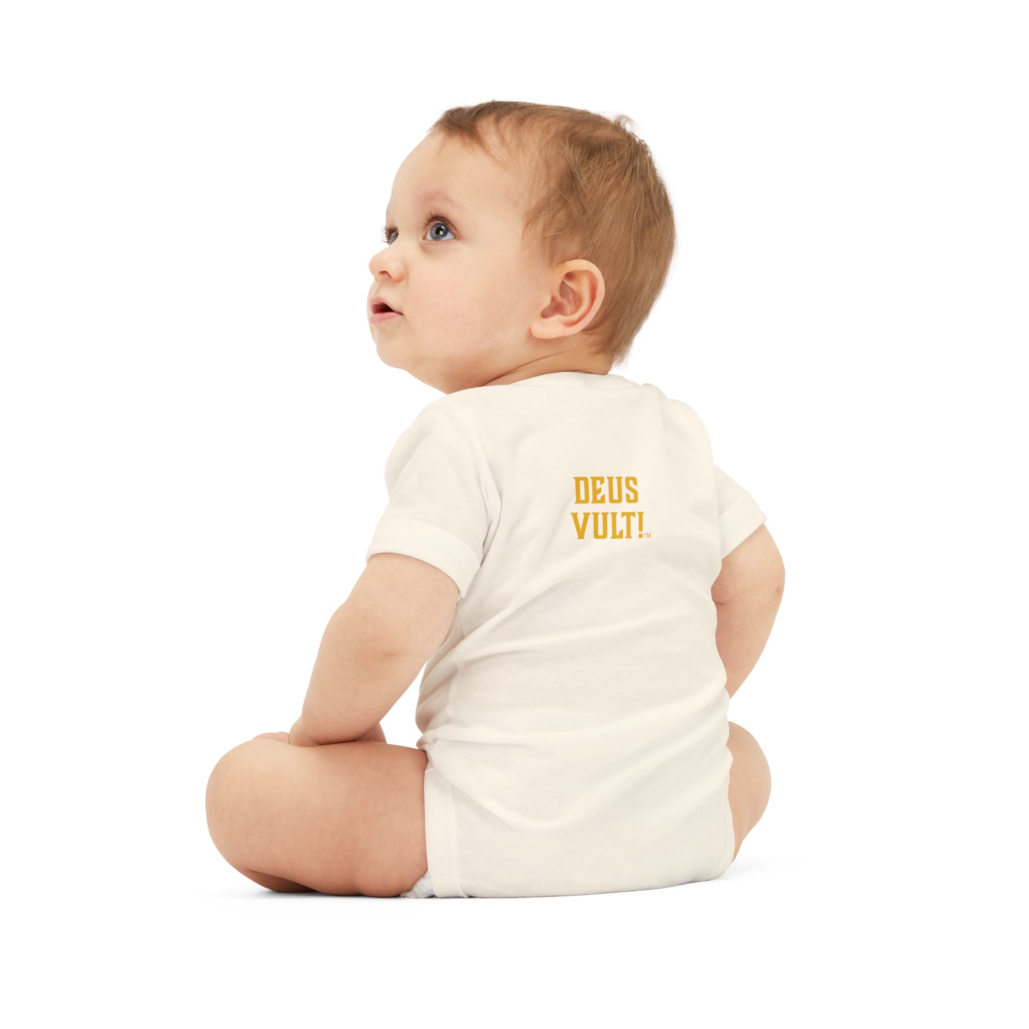 Infant Onesie – 'Deus Vult' Vintage Icon Baby Bodysuit - Image 16