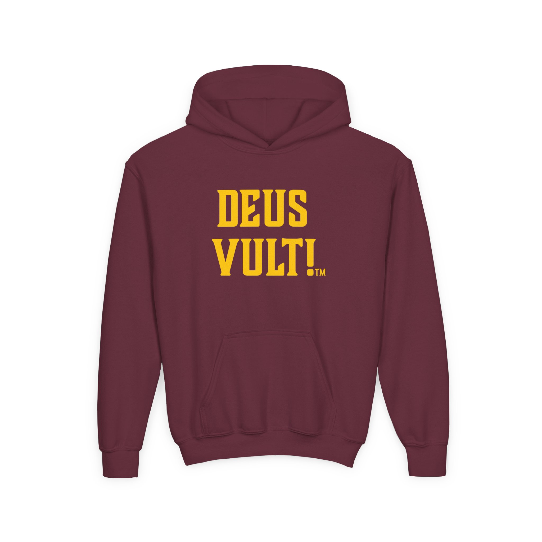 Youth Hoodie — "Deus Vult" Religious Graphic Pullover - Image 17