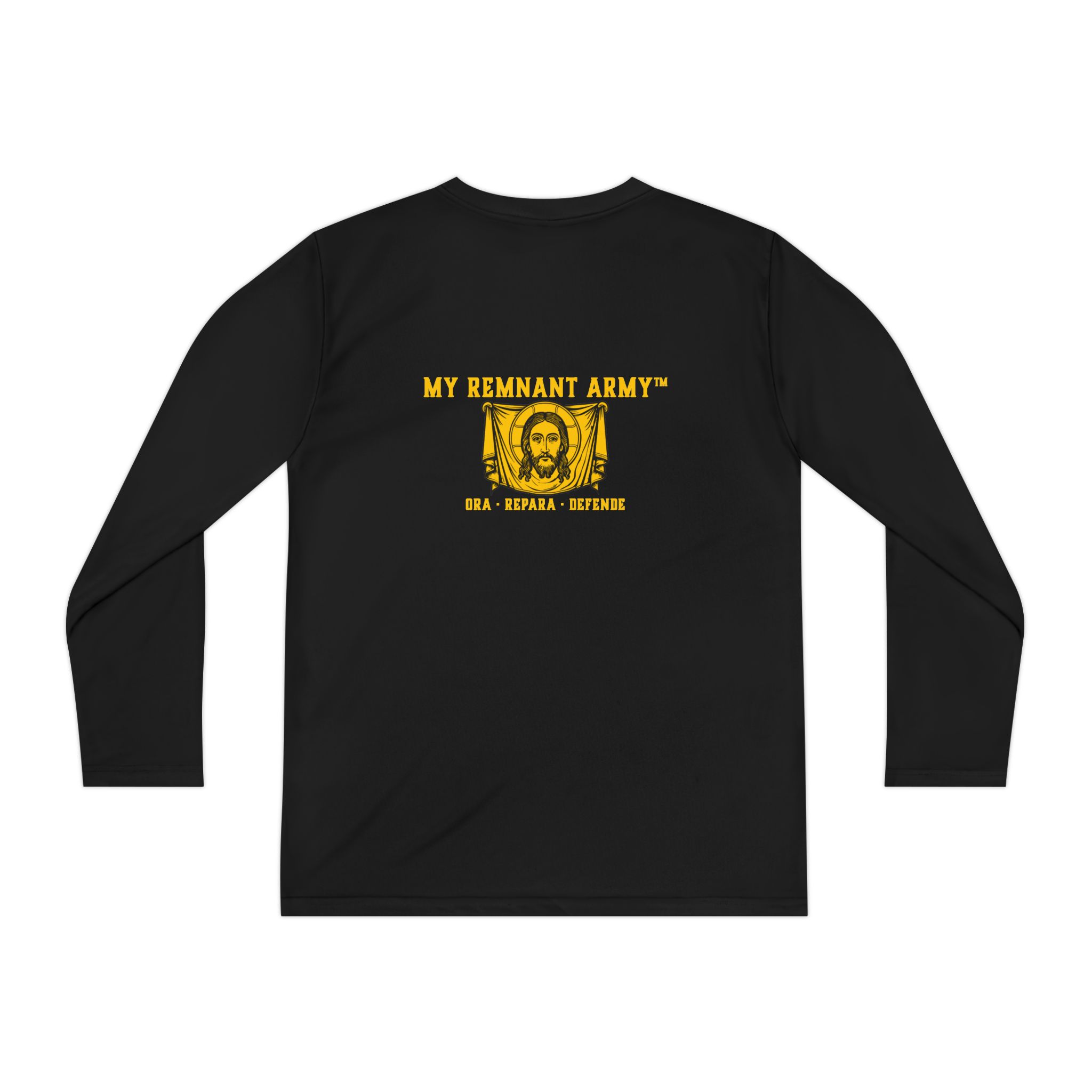 Youth Long Sleeve Tee — "DEUS VULT" Catholic/My Remnant Army Graphic - Image 18
