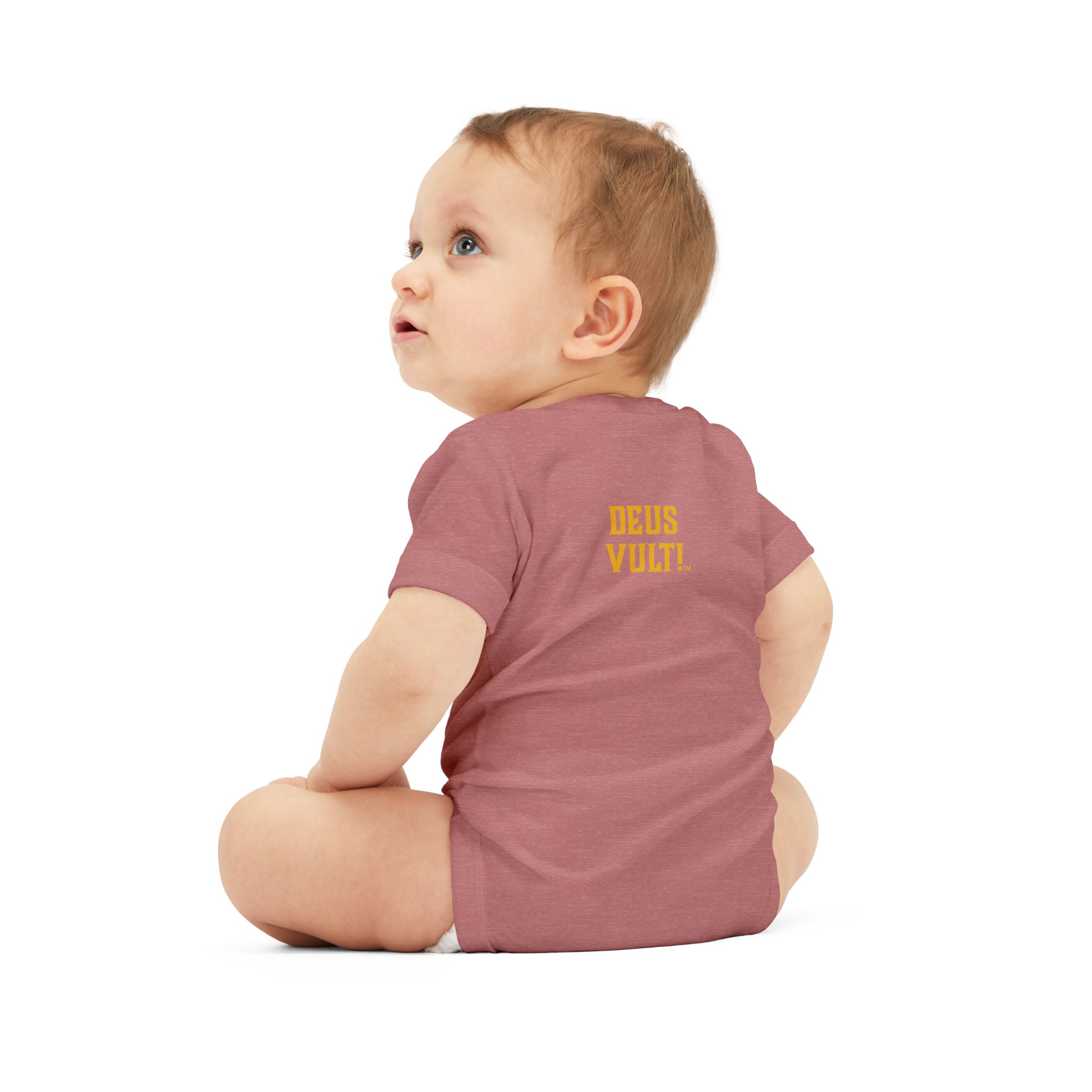 Infant Onesie – 'Deus Vult' Vintage Icon Baby Bodysuit - Image 8