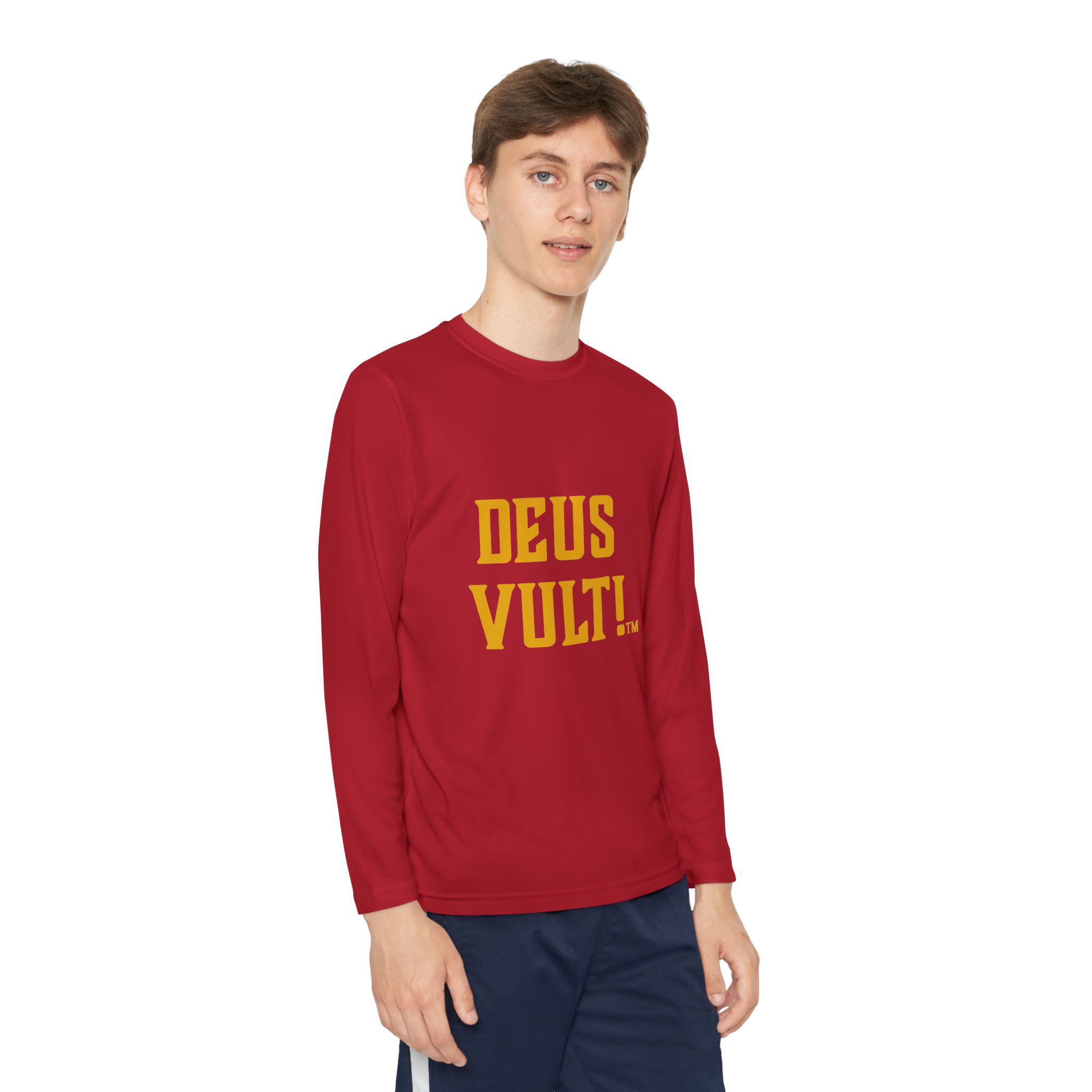 Youth Long Sleeve Tee — "DEUS VULT" Catholic/My Remnant Army Graphic - Image 55