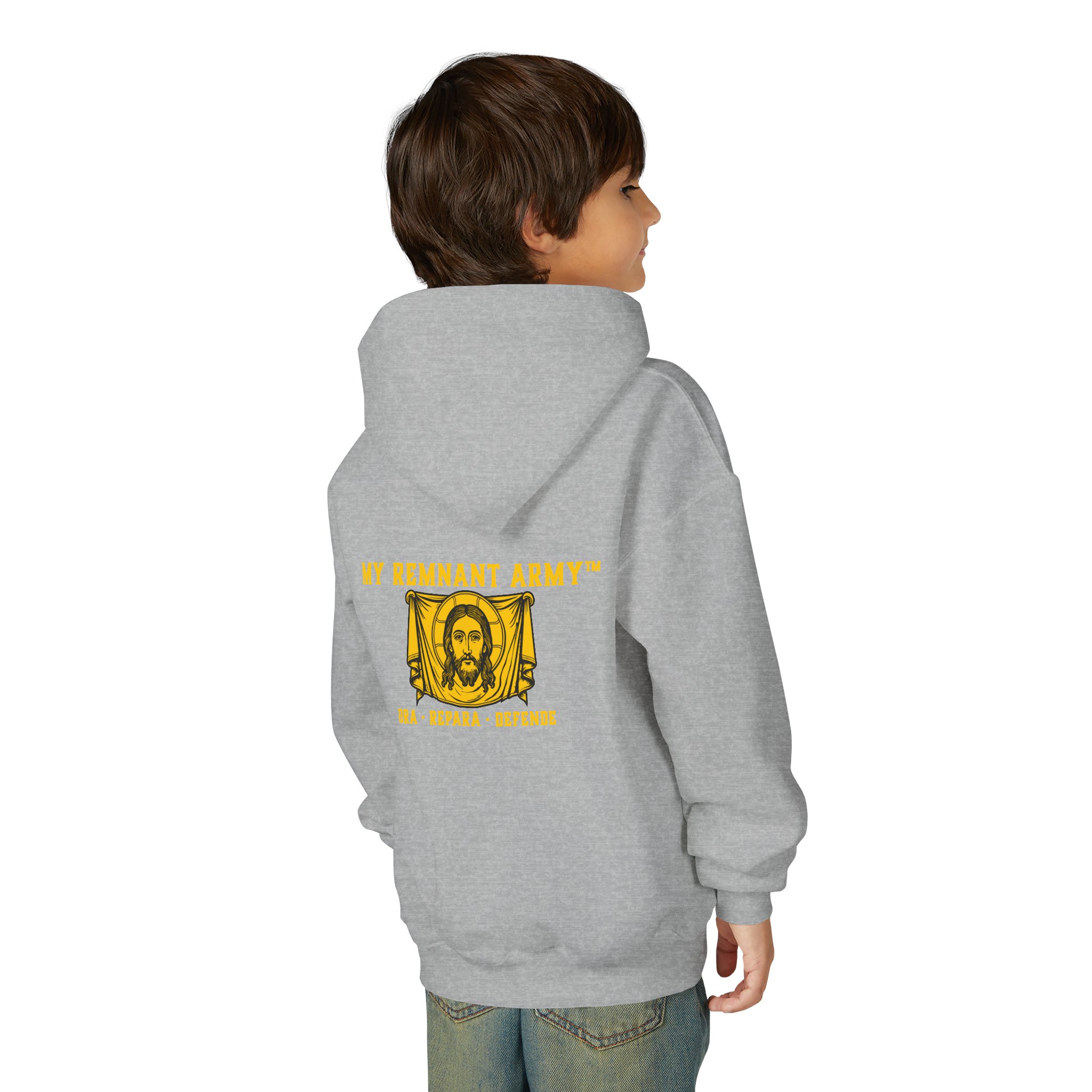 Youth Hoodie — "Deus Vult" Religious Graphic Pullover - Image 12