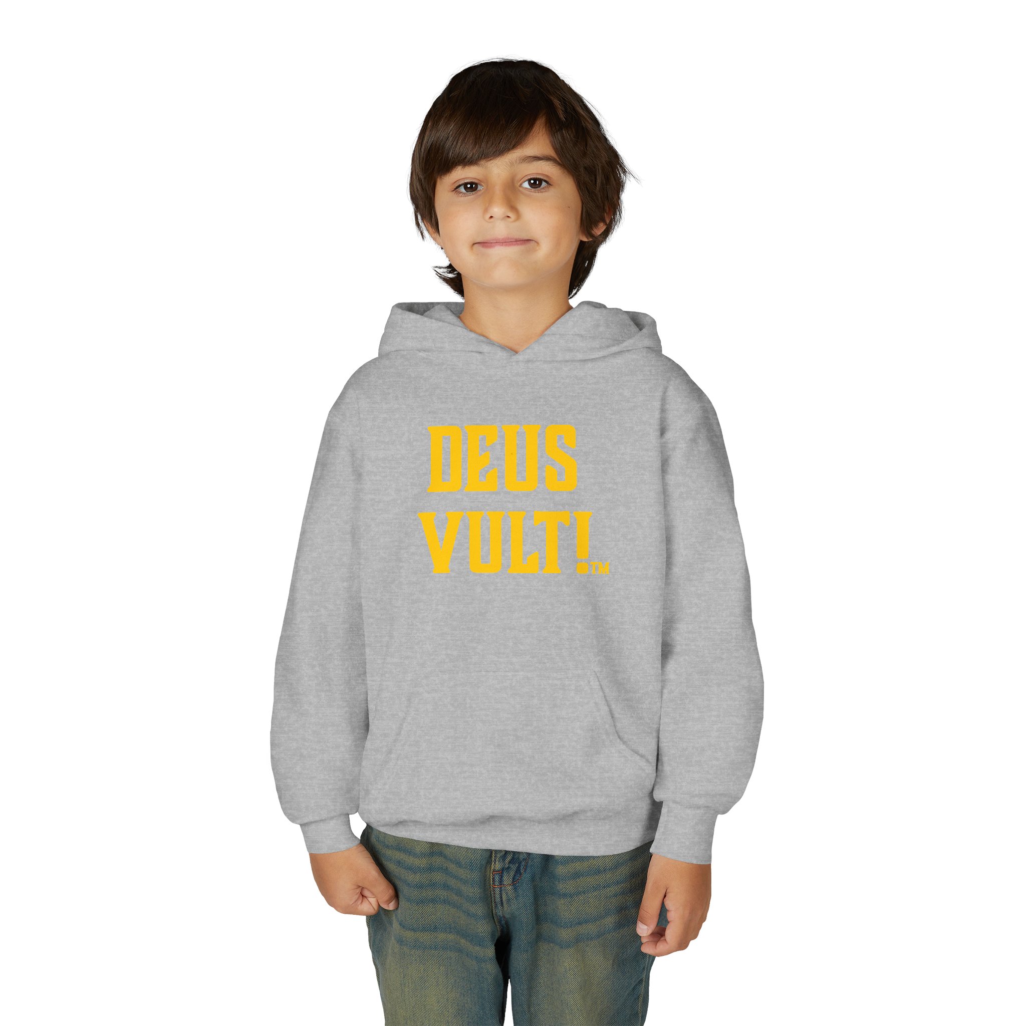 Youth Hoodie — "Deus Vult" Religious Graphic Pullover - Image 11