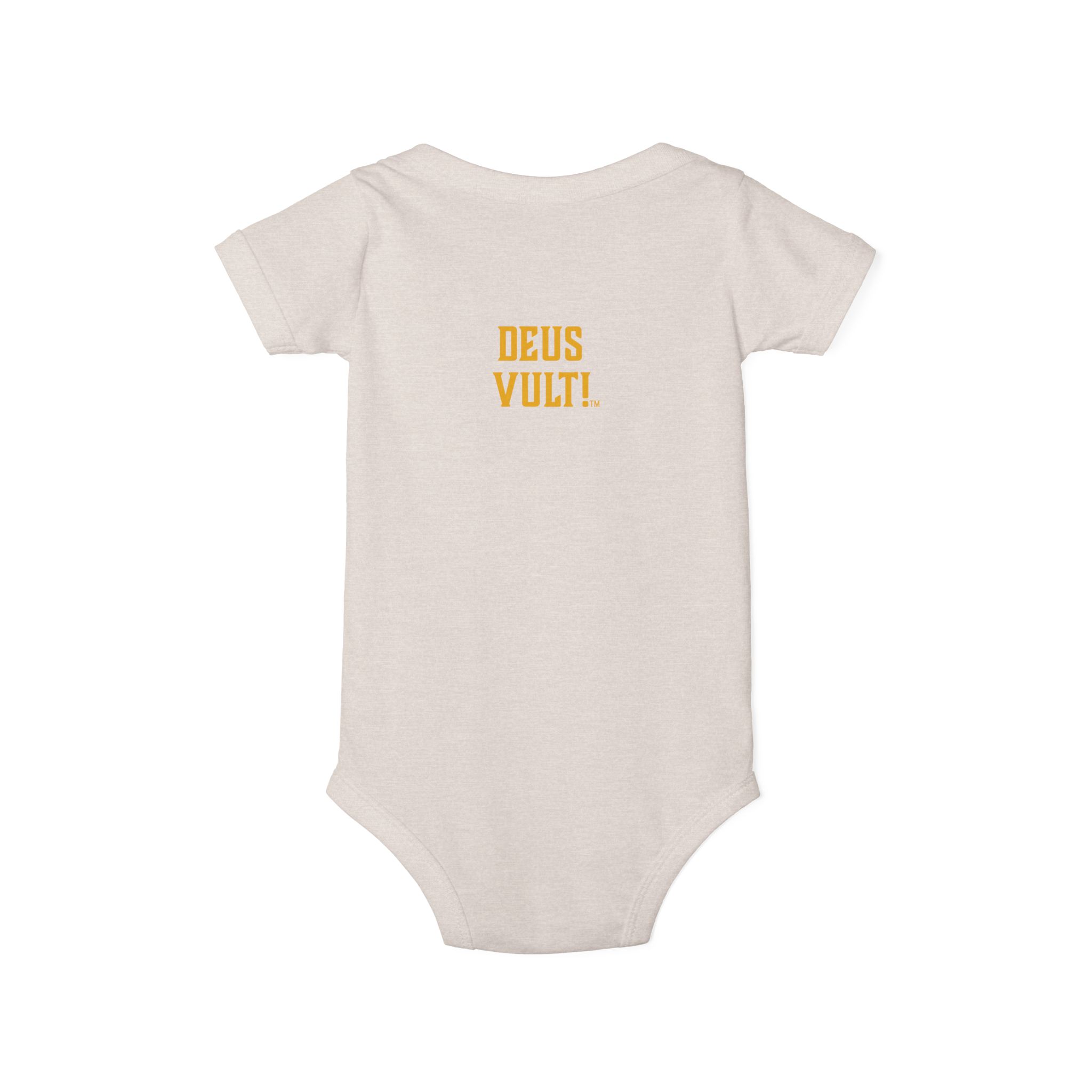Infant Onesie – 'Deus Vult' Vintage Icon Baby Bodysuit - Image 18