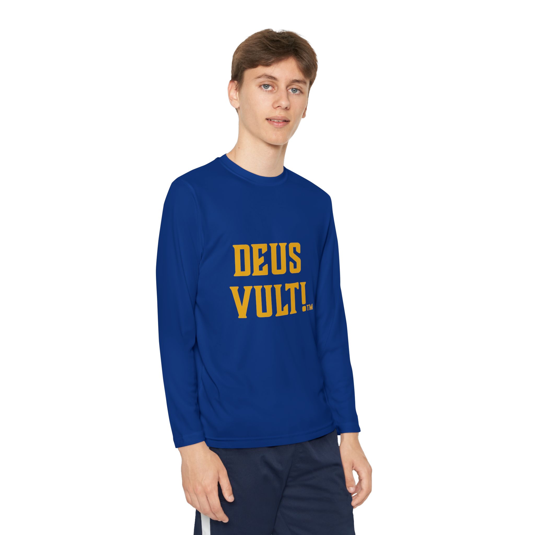 Youth Long Sleeve Tee — "DEUS VULT" Catholic/My Remnant Army Graphic - Image 39