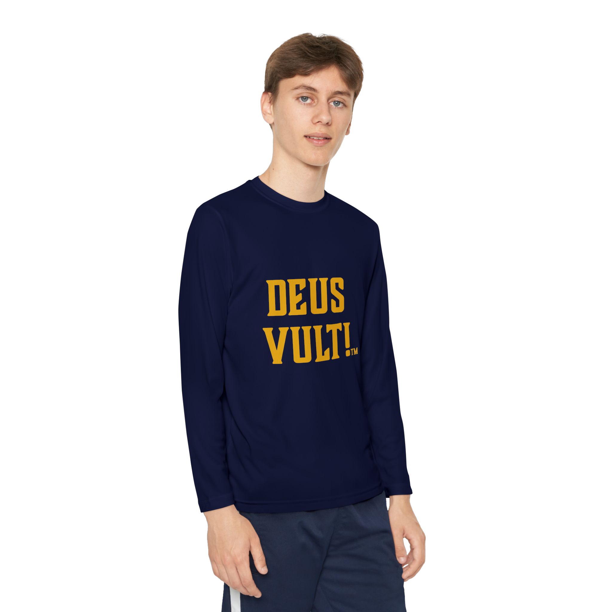 Youth Long Sleeve Tee — "DEUS VULT" Catholic/My Remnant Army Graphic - Image 43