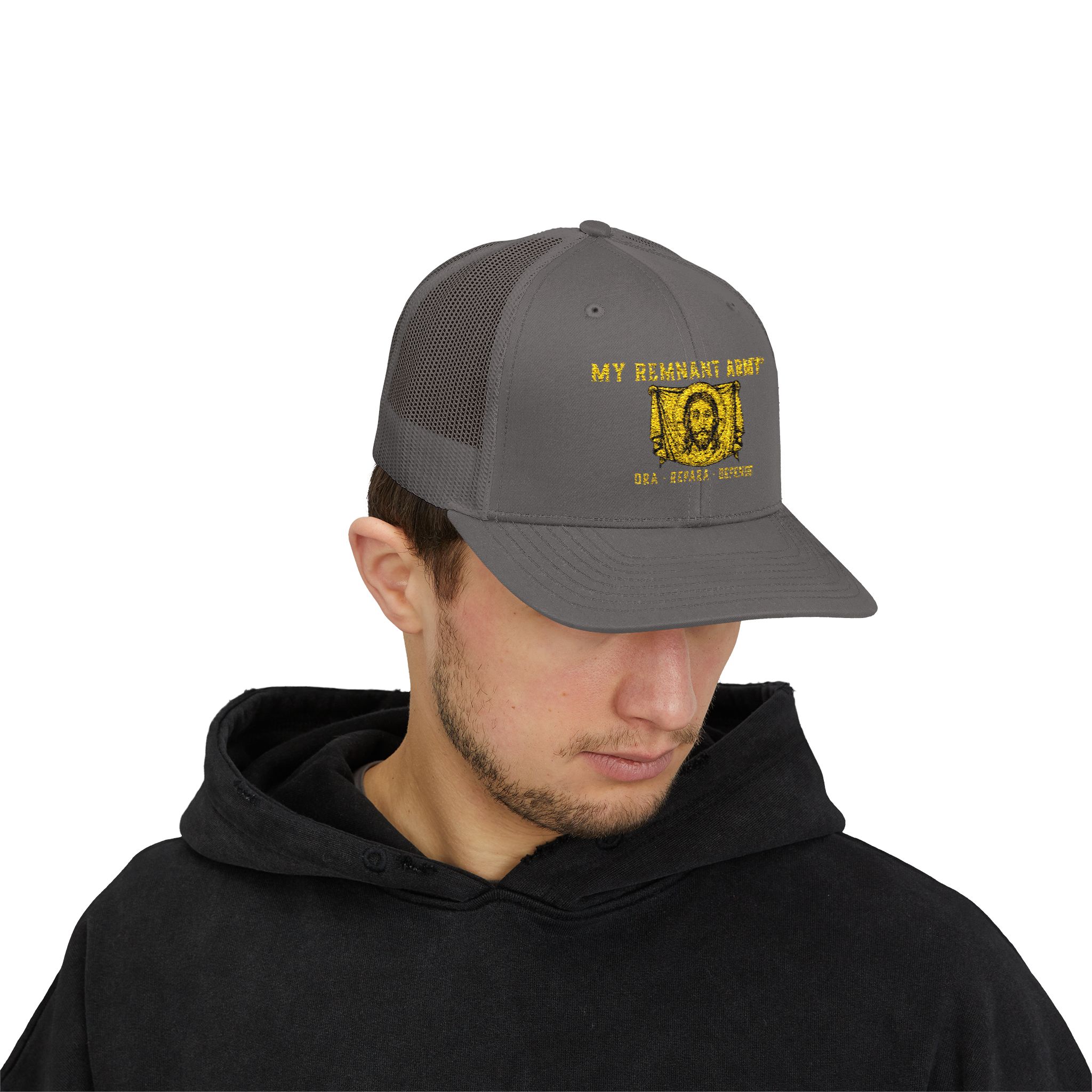 Trucker Cap — 'My Strength Story' Gold Foil Graphic - Image 15