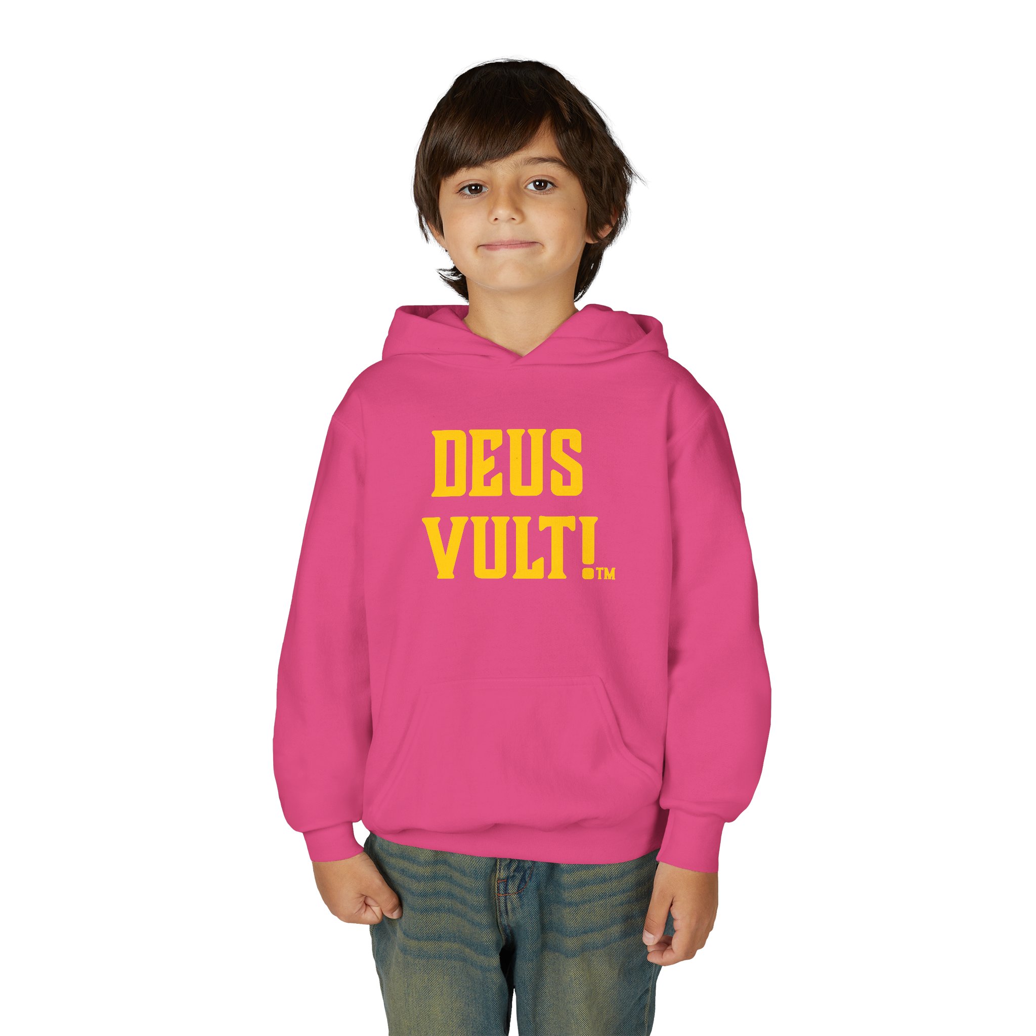 Youth Hoodie — "Deus Vult" Religious Graphic Pullover - Image 47