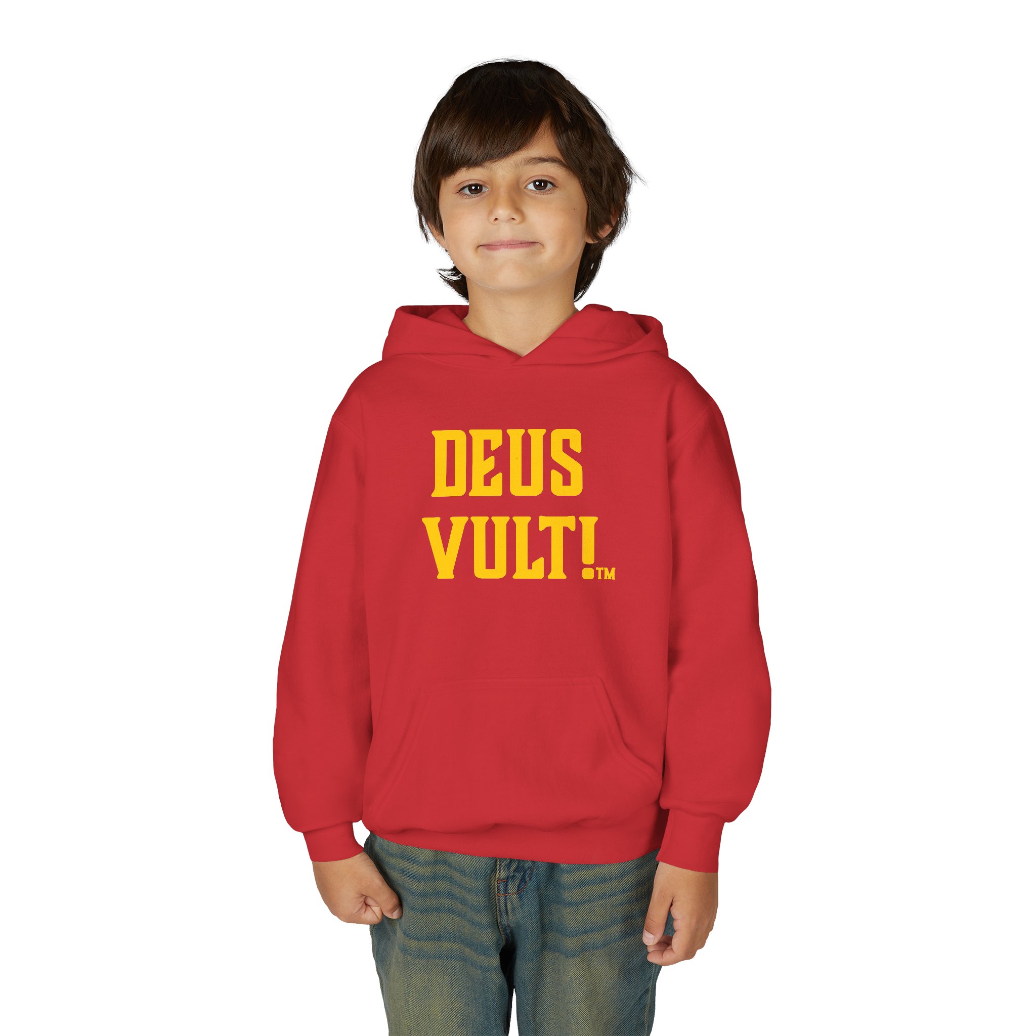 Youth Hoodie — "Deus Vult" Religious Graphic Pullover - Image 51