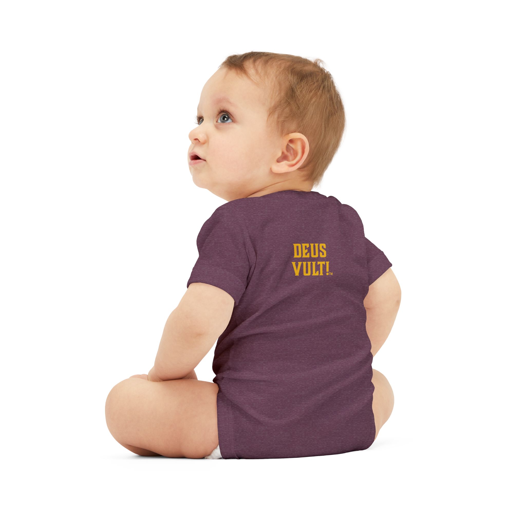 Infant Onesie – 'Deus Vult' Vintage Icon Baby Bodysuit - Image 52